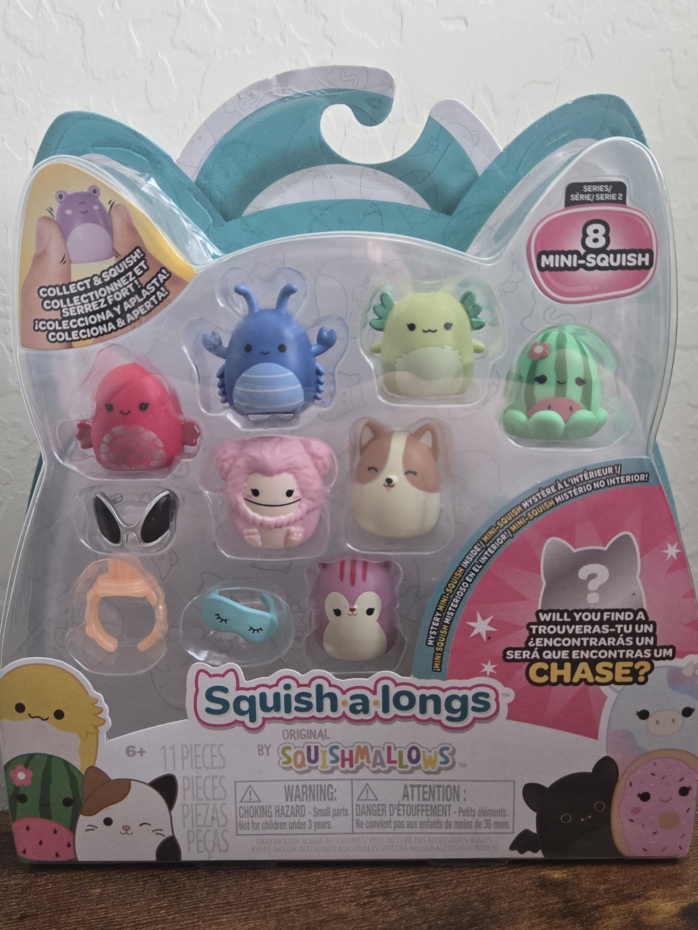 Squish-a-longs Series 2 Mini-Squish 8-Pack Set Accessories Chase Mystery Inside